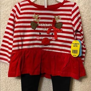 Baby Girl 2 piece Christmas outfit